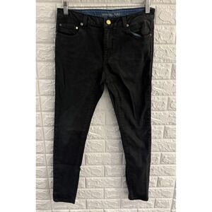 MICHAEL‎ KORS WOMENS JEANS SIZE 6 IZZY SKINNY BLACK DENIM LOW RISE SLIM